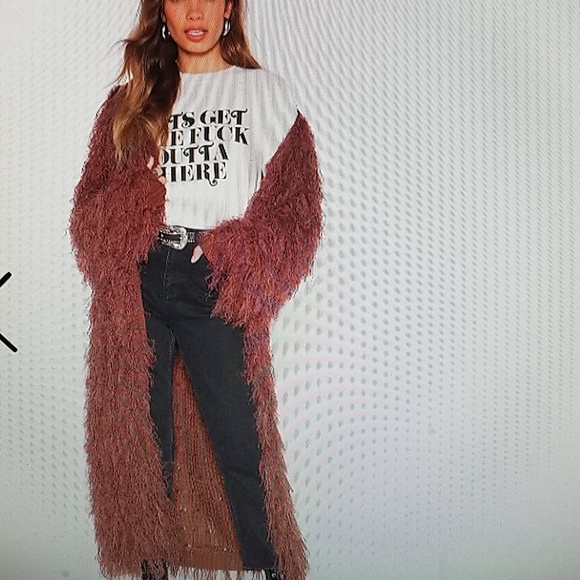 shaggy long cardigan